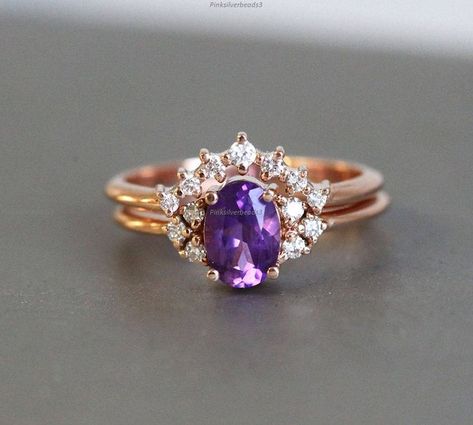 Engagement,Engagement Ring,Wedding Ring,Wedding,Ring For Her,Gift For Her,Birthday Ring,Promise Ring,Gift For Love,Ring For Wife,Amethyst Ring Lavender Engagement Ring, Amethyst Engagement Ring, Amethyst Ring Engagement, Amethyst And Diamond Ring, Diamond Wedding Sets, Modern Engagement Rings, Engagement Sets, Amethyst Gold, Birthday Ring