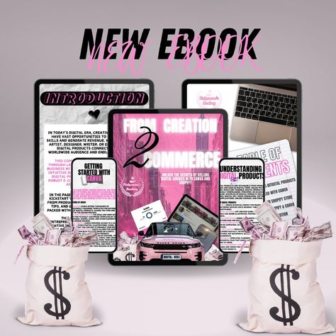 Ready to turn your creative dreams into a thriving digital business? 💻💸 Dive into our ultimate guide, “From Creation to Commerce: A Girl’s Guide to Selling Digital Products with Canva and Shopify.” 📚 Get ready to unleash your inner boss babe and learn how to design, launch, and market your digital products with confidence and style! 💖 Click the link in our bio to grab your copy and start your digital journey today! #GirlBoss #DigitalDreams #Canva #Shopify #ebook #explore #explorepage #... Shopify Digital Products, Digital Products Aesthetic, Business Ebook, Vision Board Images, Brand Stylist, Selling Digital Products, How To Design, Graphic Design Branding, Digital Business