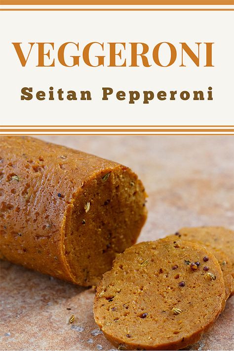 Veggeroni (Seitan Pepperoni) | FatFree Vegan Kitchen Seitan Pepperoni, Vegan Seitan, Vegan Meat Recipe, Vegan Pepperoni, Vegan Meat Substitutes, Seitan Recipes, Vital Wheat Gluten, Vegan Meat, Vegan Sausage