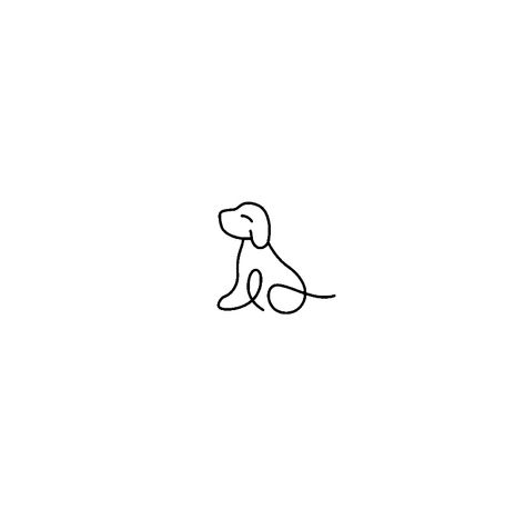 Aesthetic Animal Doodles, Cute Small Dog Drawing, Tiny Tattoos Animals, Line Drawing Dog Tattoo, Mini Dog Tattoo, One Line Dog Tattoo, Doodle Dog Tattoo, Dog Tattoo Line, Line Art Dog Tattoo