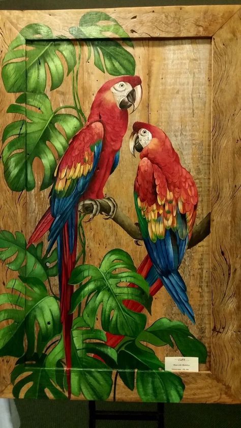 Parrot Art Painting, Tropical Bird Painting, Parrots Painting, Canvas Painting Ideas For Beginners, Parrot Painting, Parrots Art, Painting Ideas For Beginners, Canvas For Beginners, Canvas Painting Ideas