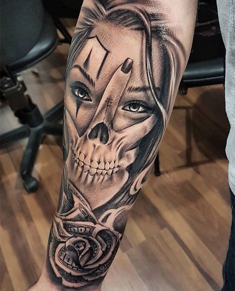 Tattoos Arm Mann, Tato Tradisional, Catrina Tattoo, Chicano Tattoos, Forarm Tattoos, Cat Tattoos, Cool Tattoos For Guys, Tiny Tattoo, Full Sleeve Tattoos