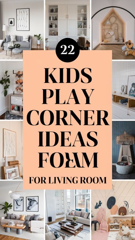 Discover 22 unique ways to create playful and stylish kids' play corners in your living room. Keep it functional and fabulous. Play Corner Ideas, Kids Play Corner, Play Corner, Corner Ideas, Kids' Playroom, Unique Kids, Stylish Kids, Kids Play, Kids Playing