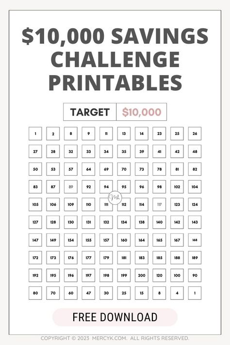 10000 savings challenge printable 7000 Savings Plan, 10000 Savings Plan, 10 000 Savings Plan, 10000 Savings Challenge, Year Savings Plan, Helpful Printables, Money Envelope System, Envelope Challenge, Saving Money Chart