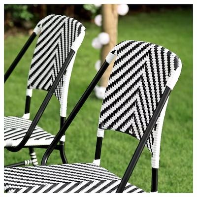 outdoor chair - Search - IKEA Unique Farmhouse, French Bistro, New Condo, Wooden Dining Tables, Comfortable Chair, New Build, Back Seat, Graphic Patterns, Farmhouse Style