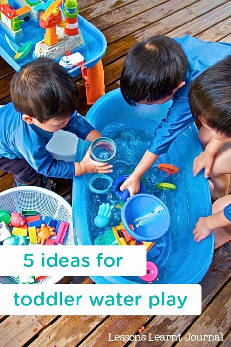 These 5 ideas for toddler water play may be a fun activity for your little ones to enjoy on a hot summer day. By using items you already have in the house to splish and splash, your kids may have hours of fun! Toddler Water Play, Water Play Toys, Outdoor Activities For Toddlers, Splash Party, Homeschooling Preschool, Toddler Outdoor, Toddler Summer, Toddler Snacks, Creativity Art