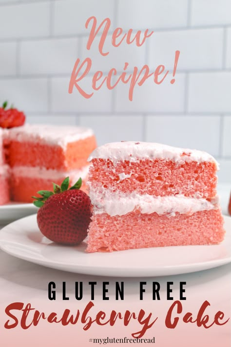 Gluten Free Strawberry Cake With Jello, Gluten Free Strawberry Bundt Cake, Easy Gluten Free Strawberry Cake, Almond Flour Strawberry Cake, Strawberry Cake Gluten Free, Sugar Free Strawberry Cake, Gf Strawberry Cake, Gluten Free Strawberry Cake Recipe, Gluten Free Strawberry Cupcakes