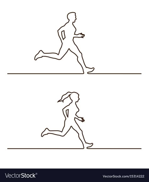 Runner Illustration Running, Track And Field Drawing, Two People Running Reference, Running Illustration Drawings, Running Line Art, Running Decorations, Runner Drawing, Runner Illustration, Runner Tattoo