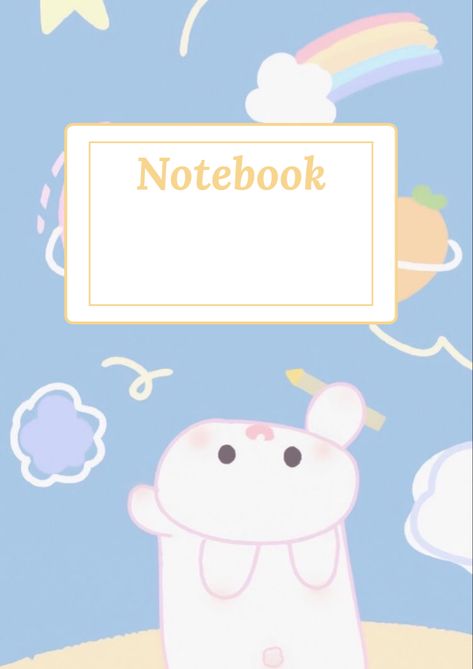 Kawaii Notebook Cover Template, Goodnotes Cover Cute, Memo Paper Aesthetic, Kawaii Notebook Cover, Notebook Paper Template, Goodnotes Covers, Goodnotes Cover, Book Cover Art Diy, Composition Notebook Covers