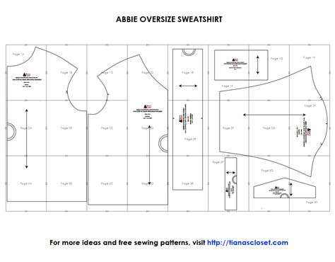 Abbie oversize sweatshirt – Free PDF sewing pattern – Tiana's Closet Oversized Hoodie Sewing Pattern Free, Oversized Hoodie Pattern Sewing, Oversized Sweatshirt Pattern, Sweatshirt Pattern Sewing Free, Free Sweatshirt Pattern, Free Sweatshirt Sewing Pattern, Sweatshirt Sewing Ideas, Sweatshirt Sewing Pattern Free, Sweater Sewing Pattern Free