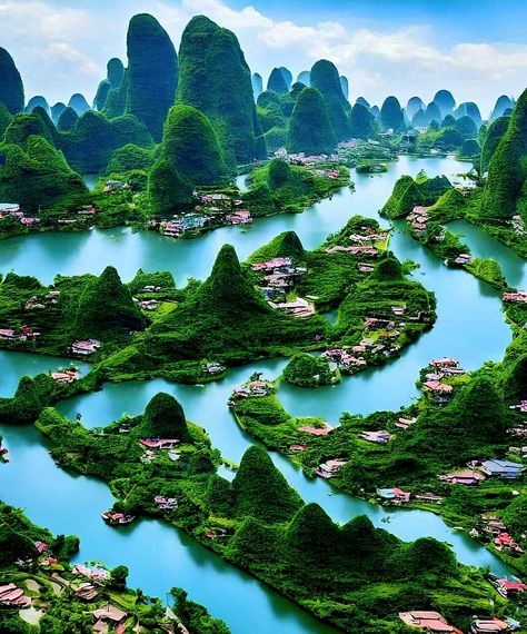 Xi's Moments - #MayDayHoliday destinations Guilin, Guangxi... | Facebook Guilin China, Arte Alien, Guilin, Chinese Landscape, Exotic Places, Fantasy Places, Fantasy Art Landscapes, Beautiful Places Nature, Natural Scenery