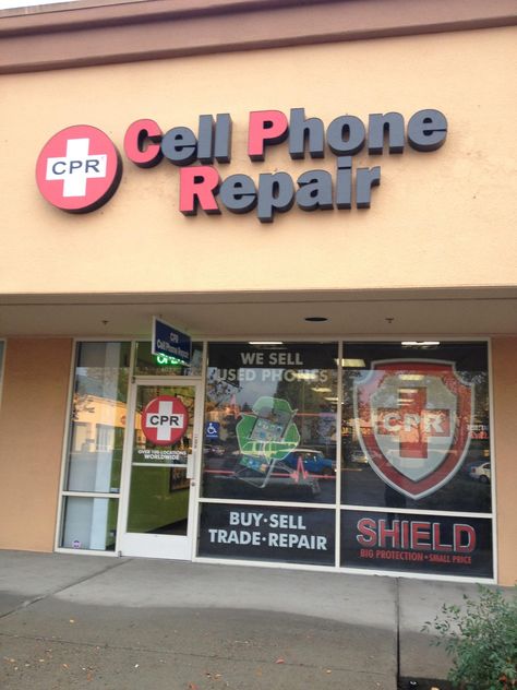 For screen repairs, data recovery, tech accessories and more, visit CPR Roseville!At www.ogodeal.com Phone Repair Shop Design, Phone Repair Shop, Mobile Shop Design, Roseville California, Electronic Repair, Name Idea, Phone Store, Cell Phone Repair, Screen Repair