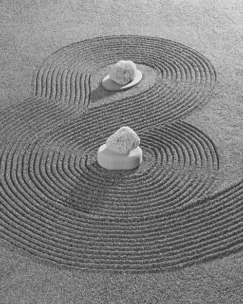 Sheltons & Abbenes • Zen garden, 2013....#zengarden #stilllife #photography #sand #pattern Image Zen, Zen Rock Garden, Zen Rock, Bird Repellents, Mini Zen Garden, Skincare Instagram, Zen Garden Design, Japanese Zen Garden, Japan Garden