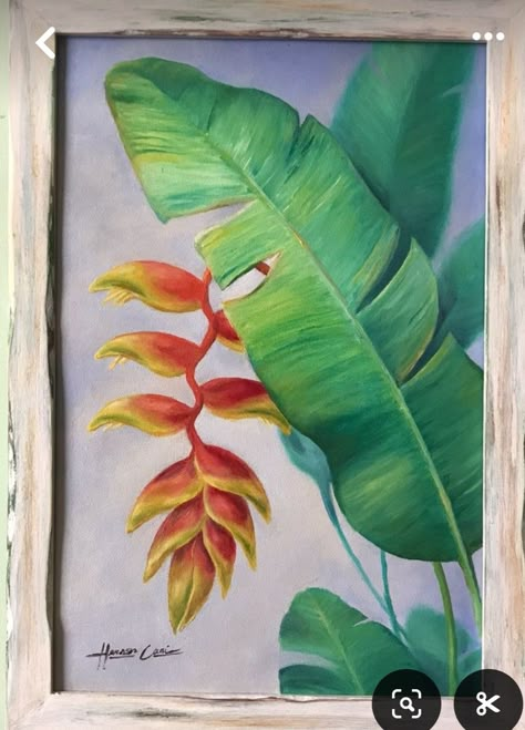 Heliconia Painting, Oil Painting Demos, Stair Art, Umbrella Painting, Prismacolor Art, Tropical Painting, Nature Art Prints, Small Canvas Paintings, Flower Art Drawing