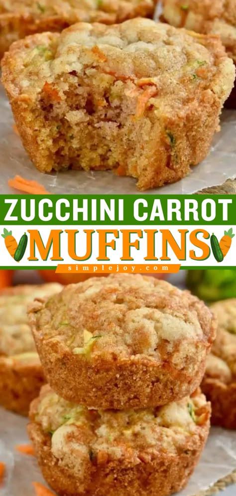 Look forward to an easy zucchini breakfast! Kids and adults will love these Zucchini Carrot Muffins. Not only are these carrot apple zucchini muffins full of healthy ingredients, but they are also moist and delicious. Save this fresh zucchini recipe! Back To School Food Ideas, Apple Zucchini Muffins, School Food Ideas, Zucchini Muffin Recipe, Back To School Food, Easy Breakfast Muffins, Carrot Zucchini Muffins, Carrot Muffin Recipe, Zucchini Muffin