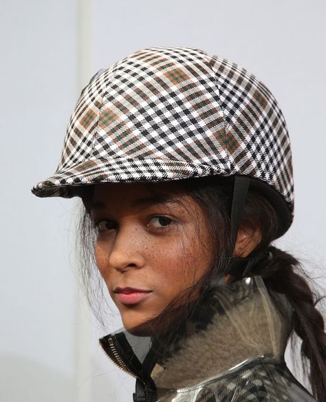 'The lure of riding clothes lasts past mucking out age – while jodhpurs and riding jackets have had their moments, it’s riding hats that are winning the race in the style stakes this winter.' (Cochrane, 1/12/15). Jockey Hat, Fashion Scrapbook, Equestrian Helmet, Riding Clothes, Riding Hats, Riding Jacket, Riding Outfit, The Alpha, Equestrian Style