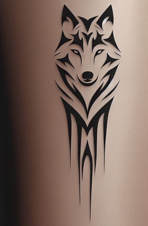 Wild Spirit: A Tribal Wolf Tattoo Simple Wolf Tattoo, Fenrir Tattoo, Wolf Tattoos For Women, Tier Tattoo, Wolf Tattoo Design, Tattoo Art Drawings, Wolf Tattoos, Wolf Tattoo, Tattoo Flash