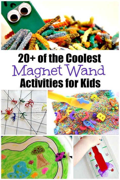 Magnets for Kids- Collection of 20+ of the Coolest Magnet Wand Activities - Love these fun science activities for kids! #magnets #kids #science via @Lalymom Quiet Toddler Activities, Fun Science Activities, Magnet Activities, Easy Toddler Activities, Homeschooling Resources, Preschool Projects, Fun Activities For Toddlers, Science Activities For Kids, Preschool Science