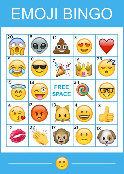 Haz tu propio bingo con emojis creados por ti. Mira este ejemplo y dibuja el tuyo en tu Cuaderno Interactivo. Emoji Bingo, Emoji Birthday Party Ideas, Emoji Party Ideas, Emoji Craft, Lila Party, School Function, Slumber Party Ideas, Emoji Birthday Party, 10th Birthday Party