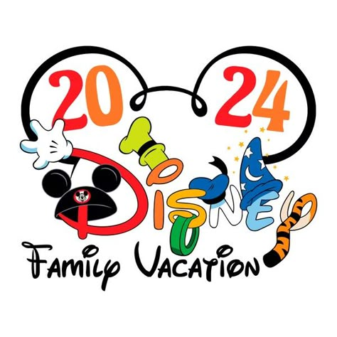 Disney Family Vacation Svg, Vintage Christmas Sign, Disney Svg Files, Disney 2024, Family Logo, Family Disney Trip, Ear Art, Disney Scrapbook Pages, Family Monogram