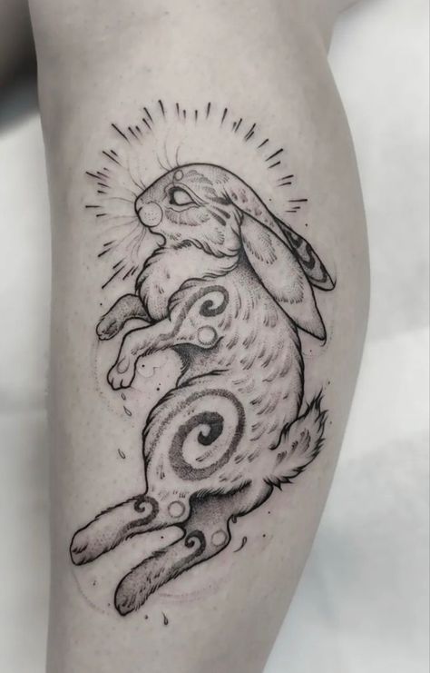 White Rabbit Tattoo, Rabbit Tattoo, Bunny Tattoos, Rabbit Tattoos, Doodle Tattoo, Tattoo Portfolio, Tattoo Sketch, Tattoo Flash Art, Tattoo Design Drawings