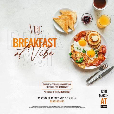 Restaurant Flyer Design Ideas Creative, Breakfast Flyer Design, Breakfast Graphic Design, Restaurant Poster Design Creative, Breakfast Poster Design, Beirut Streets, Restaurant Banner Design, Restaurant Instagram Post, Breakfast Poster