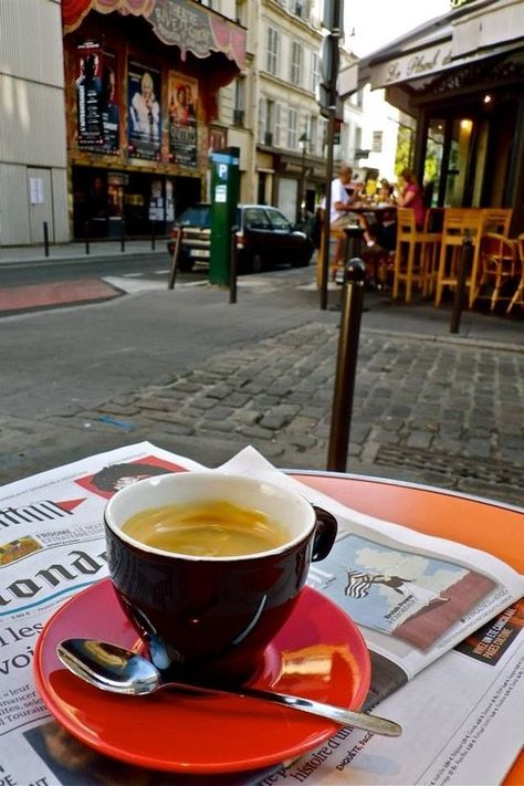 Coffee with a view, Paris Coffee Culture, About Coffee, Coffee Cafe, Love Coffee, My Coffee, A Cup Of Coffee, Coffee Love, Coffee Coffee, Coffee Art