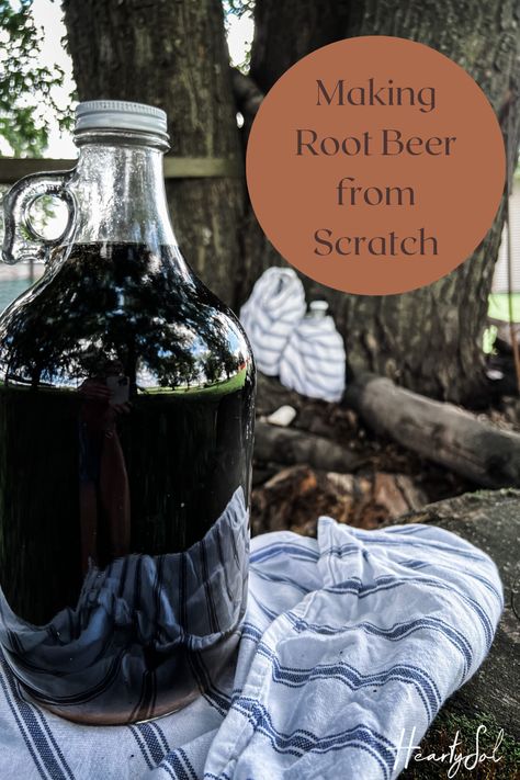 Craving a Root Beer Float or a refreshing drink for working outside? We usually are, too, which is why we keep coming back to this simple recipe that will grace your scoops of vanilla bean ice cream or your cold glass with homemade soda in just a few days! #homemaderootbeer #rootbeer #summerdrinks #refreshingdrinks #rootbeerfloat #homemadesoda Homemade Rootbeer Recipe, Rootbeer Recipe, Homemade Root Beer, September Meals, Root Beer Recipe, Homemade Rootbeer, Beer Recipe, Bean Ice Cream, Homemade Soda