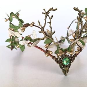 Elven Headpiece, Fae Ball, Woodland Tiara, Forest Cottagecore, Elf Tiara, Crystal Forest, Forest Queen, Elf Crown, Boho Tiara