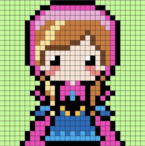 Perler Bead Patterns Disney Princess, Pixel Art Pattern Princess, Perler Bead Patterns Princess, Pixel Art Pattern Disney Princesses, Disney Princess Pixel Art Grid, Disney Princess Hama Beads, Frozen Perler Bead Patterns, Pixel Art Disney Characters, Pixel Drawing Disney