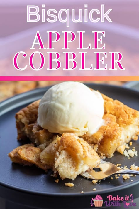 Apple Cobbler With Bisquick, Bisquick Apple Pie, Bisquick Meals, Bisquick Apple Cobbler, Bisquick Cobbler, Bisquick Desserts, Bisquick Cobbler Recipes, Bisquick Blueberry Muffins, Cobbler With Bisquick