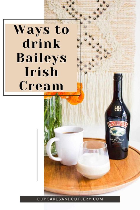 Check out my favorite ways to drink Baileys! Get all of my favorite recipes on how to enjoy Baileys Irish Cream. You can simply have it over ice, poured into coffee or hot chocolate and so many other ways. Get my recipes today! Baileys And Cream Drink, Baileys On Ice, Baileys Recipes Drinks St Patrick, Bailey Irish Cream Recipe, Hot Baileys Drink Recipes, Best Baileys Drinks, Easy Baileys Drinks, Baileys Irish Cream Recipes Drinks, Carolans Irish Cream Drinks