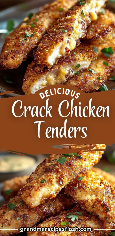 These Crack Chicken Tenders are crispy, cheesy, and full of flavor! Coated in a creamy mayo and Parmesan mixture, then dipped in crushed Ritz crackers, these tenders are baked to golden perfection. Perfect for a family dinner or snack! Ritz Cracker Chicken Tenders, Cracker Chicken Tenders, Chicken Tender Recipes Baked, Chicken Tenders Dinner, Chicken Tenders Recipes, Tenders Recipes, Joanna Gaines Recipes, Ritz Cracker Chicken, Cracker Chicken