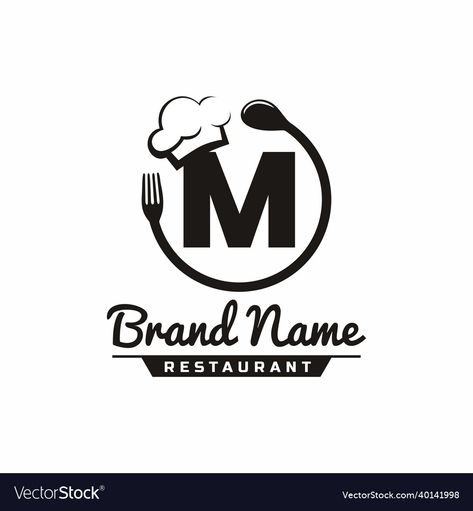 Logo Design Restaurant Food, Restaurants Logo Design, Logo For Restaurant Ideas, Kitchen Logo Ideas, Logo Design Ideas For Food Business, Logo Kitchen Design, Logo Sendok Garpu, Kitchen Logo Design Ideas Graphics, Logo Design Food Kitchens