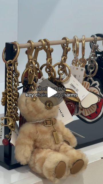 katie 🪩🎀 on Instagram: "which one is your favorite? i love the cherry charm and shearling bear! 🍒🧸 @coach #coach #coachny #coachretailemployee #coachwayne #coachwillowbrookmall #coachsalesassociate #coachbag #coachbags #coachcharm #bagcharm #bagcharms" Cherry Charm, Bag Charms, Which One Are You, Coach Bags, Keychains, Cherry, Charms, On Instagram, I Love