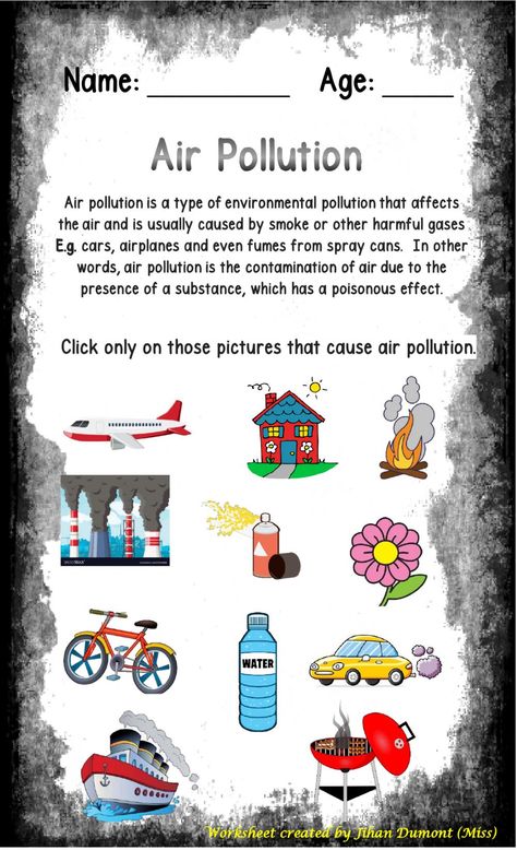 Air Pollution worksheet Air Pollution Worksheet, Pollution Activities Worksheets, Air Pollution Project, Causes Of Air Pollution, Pollution Poster, Pollution Activities, Air Pollution Poster, Cause And Effect Worksheets, Pencemaran Udara