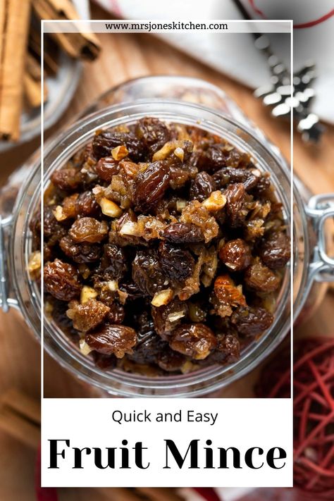 Quick Mincemeat (Fruit Mince) How To Make Mincemeat, 3 Ingredient Fruit Cake Recipe, 3 Ingredient Fruit Cake, Homemade Mincemeat, Mincemeat Recipe, Christmas Baking Recipes Easy, Fruit Mince Pies, Key Lime Recipes, Christmas Baking Easy