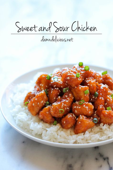 Baked Sweet And Sour Chicken, Sweet And Sour Chicken, Sweet Sour Chicken, Sweet N Sour Chicken, Chinese Dishes, Recipes Sweet, Sweet And Sour, Chinese Recipes, Asian Dishes