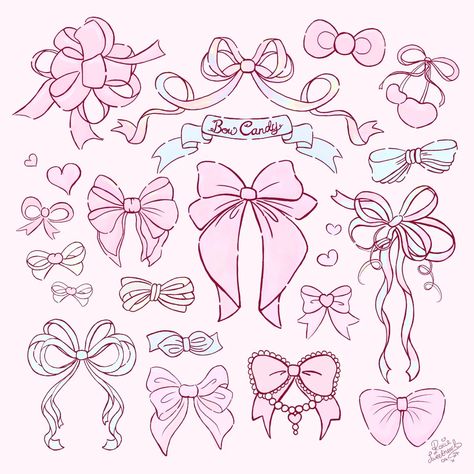 🎀 Bow Candy 🎀 Couldn't decide on a colour-way 💕 Made in Clip studio paint on the Samsung Galaxy S7 FE tablet #bows #coquette #kawaiiartist #kawaiiillustration #clipstudiopaint Bow Logo, Bow Drawing, Bows Coquette, Coloring Book Ideas, Clip Studio Paint, Sticker Ideas, Ribbon Bow, Samsung Galaxy S7, Galaxy S7