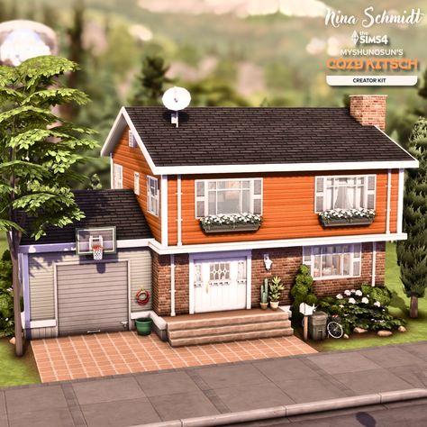 Post from Nina Schmidt Sims House Exterior, Starter House, Sims 4 Speed Build, Affordable Apartments, 2 Bedroom House Plans, Casas The Sims 4, Sims House Design, Starter Home, Sims 4 Build