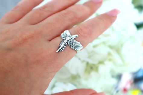 Phoenix Ring, Bird Ring, Still I Rise Ring, Rebirth Phoenix Ring, Archangel Michael, Rise From Fire Ring - Etsy Australia Phoenix Ring, Ring Redesign, Bird Ring, Bird Rings, Fire Ring, Still I Rise, Archangel Michael, Silver Rings Handmade, One Ring