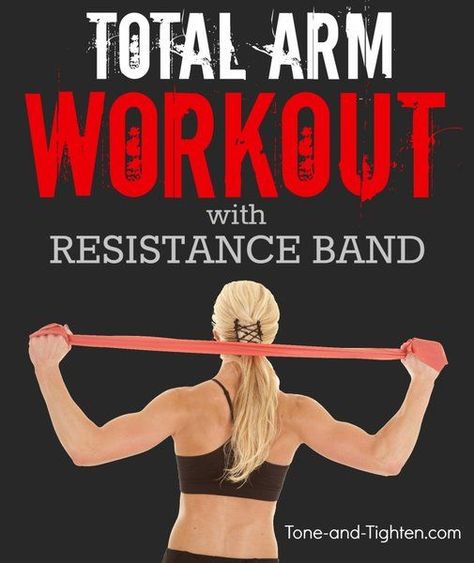 total-arm-workout-with-resistance-band-at-home-tone-and-tighten Resistance band exercises for arms can be great for not only building strength, but also increasing mobility and flexibility in your upper body. Below, moves like the resistance band pull-apart, overhead resistance band stretch, and resistance band push-out can all loosen up your shoulders or reduce tension after a long day at a desk job.Ready to fire up? Grab a resistance band and snap to it! Arms Resistance Band, Abs Resistance Band, Resistance Band Exercises For Arms, Band Exercises For Arms, Band Exercises For Beginners, Killer Arm Workout, Band Exercises For Glutes, Resistance Band Exercises For Glutes, Resistant Band Workouts