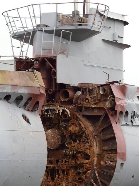 Das Boot - u534 | U-534 - Sliced for transport.. | Dave P | Flickr Submarine Museum, German Submarines, Royal Caribbean International, Das Boot, Abandoned Ships, Military Artwork, U Boat, Navy Aircraft, Military Heroes