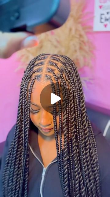 ProtectiveStyles on Instagram: "Will this be the new trending style? Would you rock it? @golden.touch_tt calls it the “Hybrid Braid” . . #protectivestyles #braids #twist #naturalhair #senagalesetwist #knotlessbraids" Bookings Available, Hair Braider, Hair Cuts Styles, Braids Twist, Hairstyles Pictures, Braids Hairstyles Pictures, Braided Hairstyles For Teens, Braids With Curls, Mens Braids Hairstyles