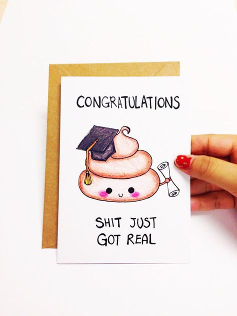 Funny Graduation card graduation card funny by LoveNCreativity Graduation Card Funny, Funny Congratulations Cards, Funny Graduation Cards, Congratulations Card Graduation, Graduation Congratulations, Graduation Poster, Grad Cards, Congrats Card, Graduation Funny