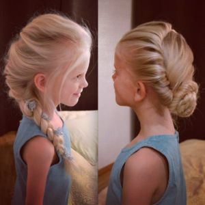 Elsa's 2 hairdos inspired by Disney's Frozen #Elsa hair  #Cheveux de Elsa La Reine de Neiges Frozen Hairstyles, Super Cute Hairstyles, Elsa Hair, Frozen Hair, Frozen Party, Frozen Birthday, Kids Hair, Two Girls, Girl Hair