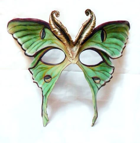 Butterfly Mask, Venetian Masks, Mask Ideas, Leather Mask, Masquerade Masks, Cool Masks, Luna Moth, Carnival Masks, Animal Masks