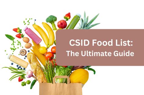 CSID Food List: The Ultimate Guide | CSID Made Simple Csid Recipes, Healthy Cooking Oils, Elimination Diet, Cooking Oils, Animal Protein, Dairy Products, Whole Grain Bread, Food List, Digestive Enzymes