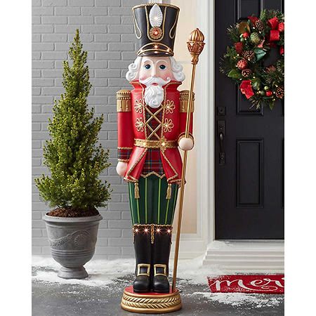 Member's Mark Pre-Lit 6' Grand Nutcracker with 15 LED Lights - Sam's Club Holiday Songs, Members Mark, Sam's Club, White Led Lights, Nutcracker Christmas, Classic Christmas, Holiday Celebration, Nutcracker, Shop Decoration