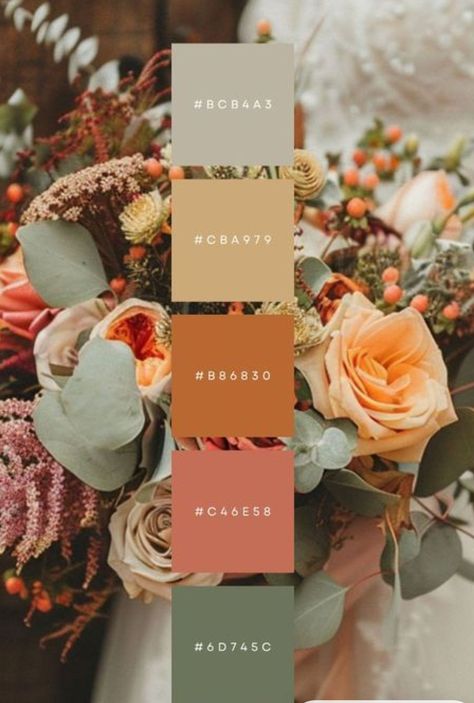 Sunset Wedding Colors, Copper Wedding Colors, November Wedding Colors, June Wedding Colors, August Wedding Colors, October Wedding Colors, Wedding Color Schemes Summer, Wedding Color Schemes Spring, Wedding Theme Color Schemes